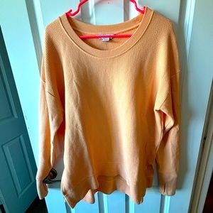Athlete coaster luxe waffle texture sweatshirt